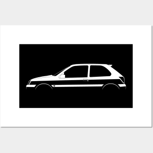 Ford Fiesta Zetec S Mk IV Silhouette Posters and Art